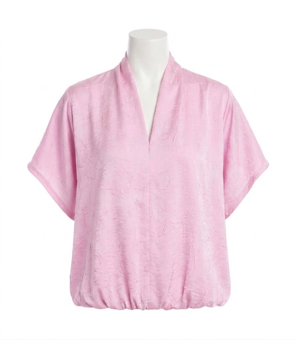 NEW KAREN KANE short sleeve v-neck top in pink
